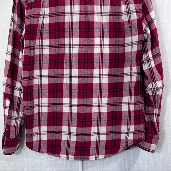 Outdoor Life Plaid Flannel Cotton Button Front Shirt Size S - Picture 10 of 12